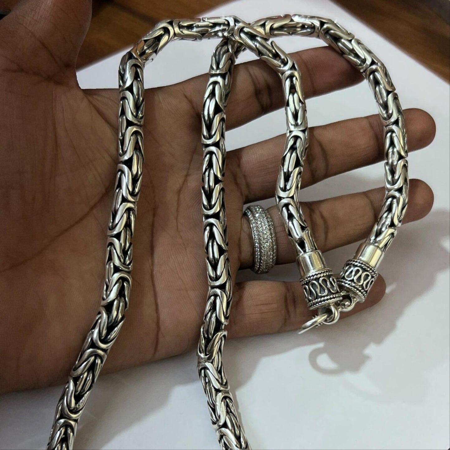 Heavy chain men 925 silver CU43