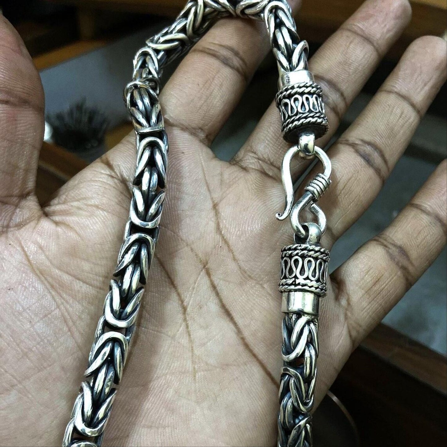 Heavy chain men 925 silver CU43