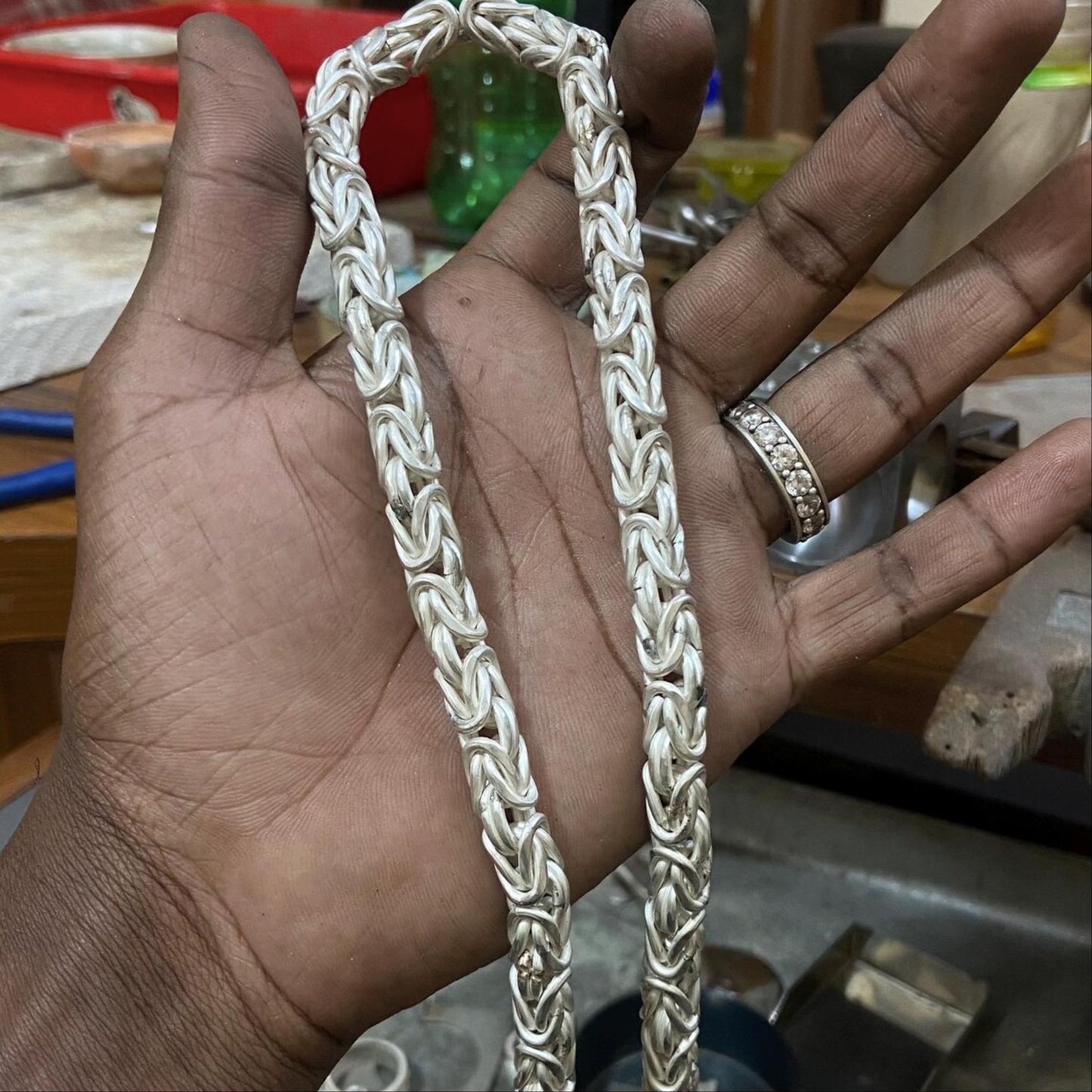 Heavy chain men 925 silver CU43