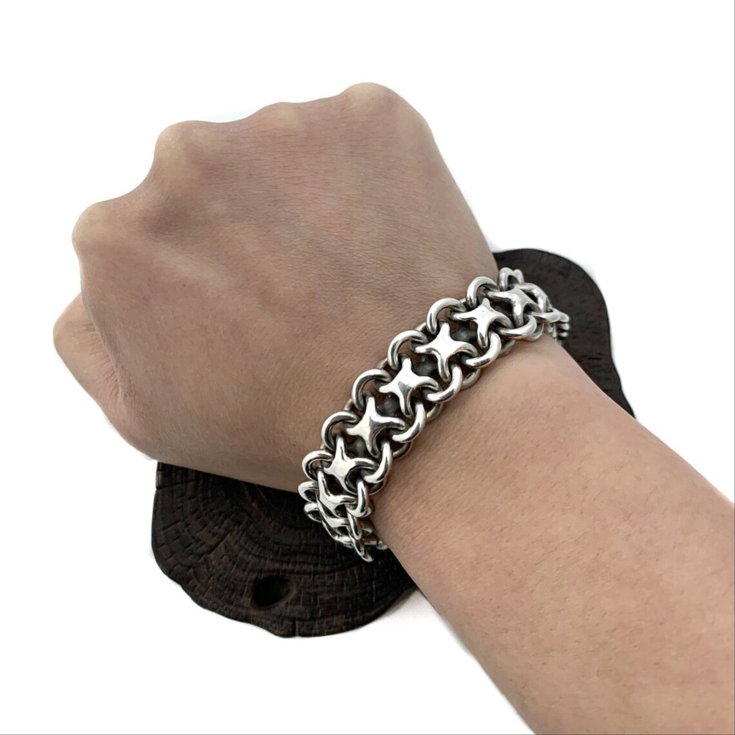 925 Silver Chunky Bracelet