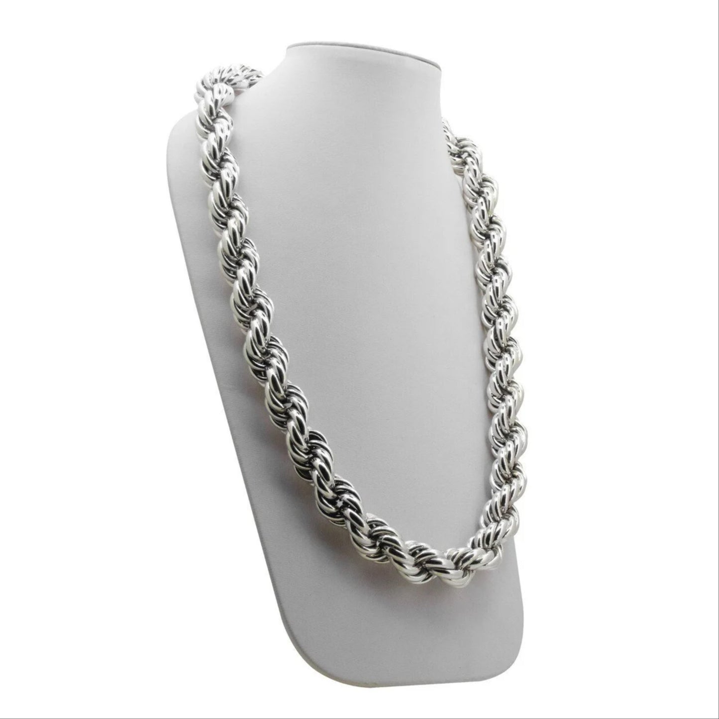 925 Sterling Silver Chunky Rope Necklace