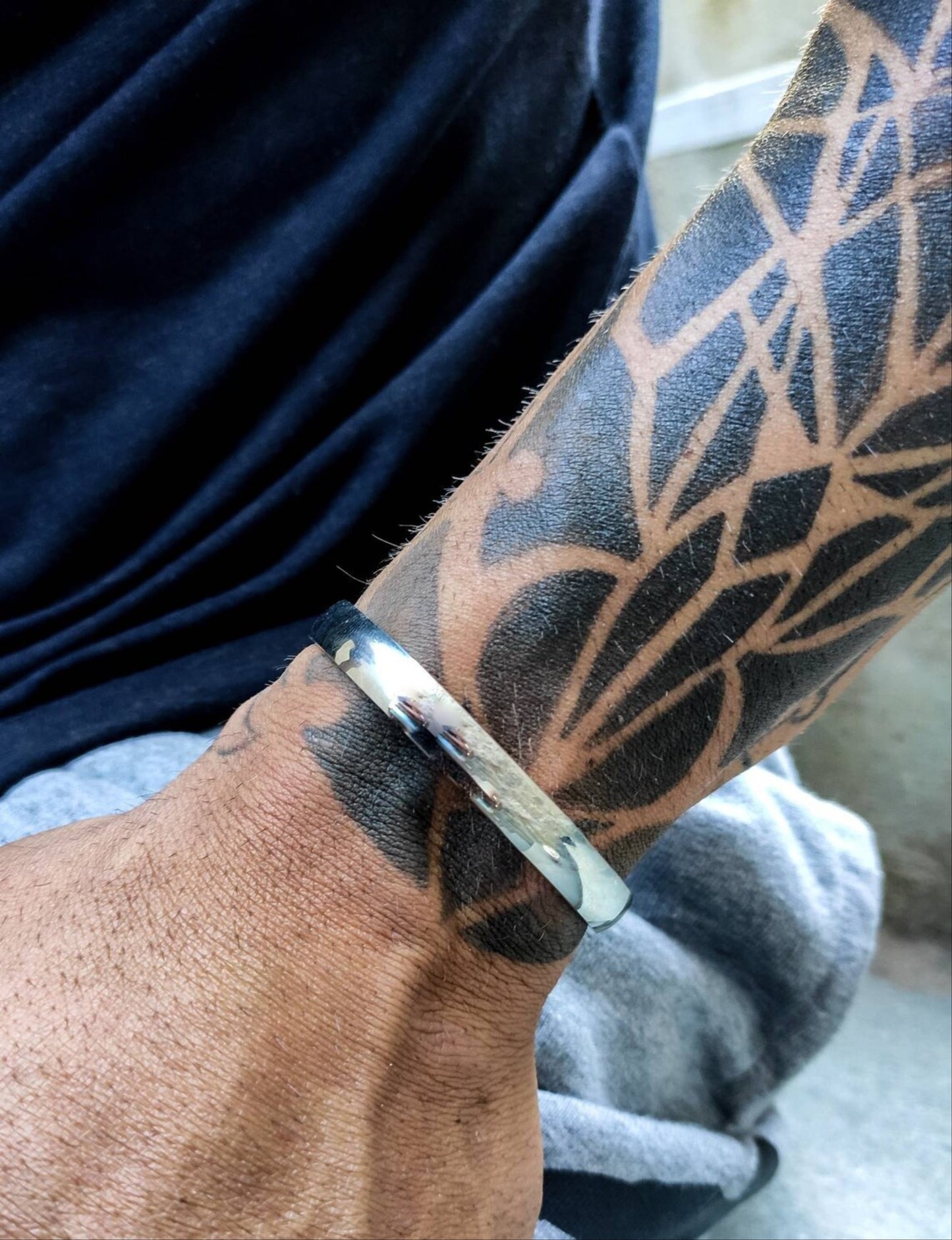 Men's Custom Engraved Cuff Bracelet