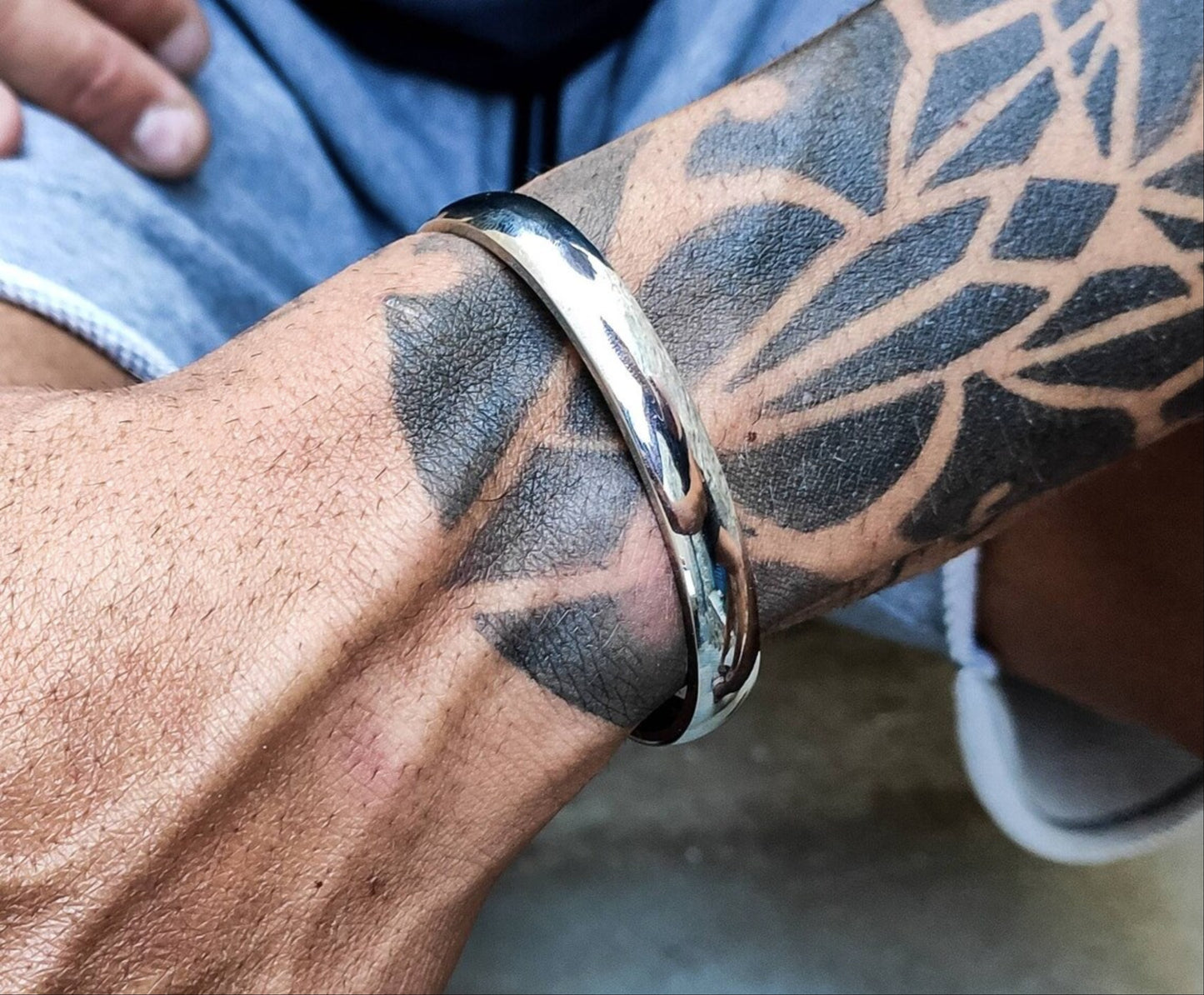 Men's Custom Engraved Cuff Bracelet