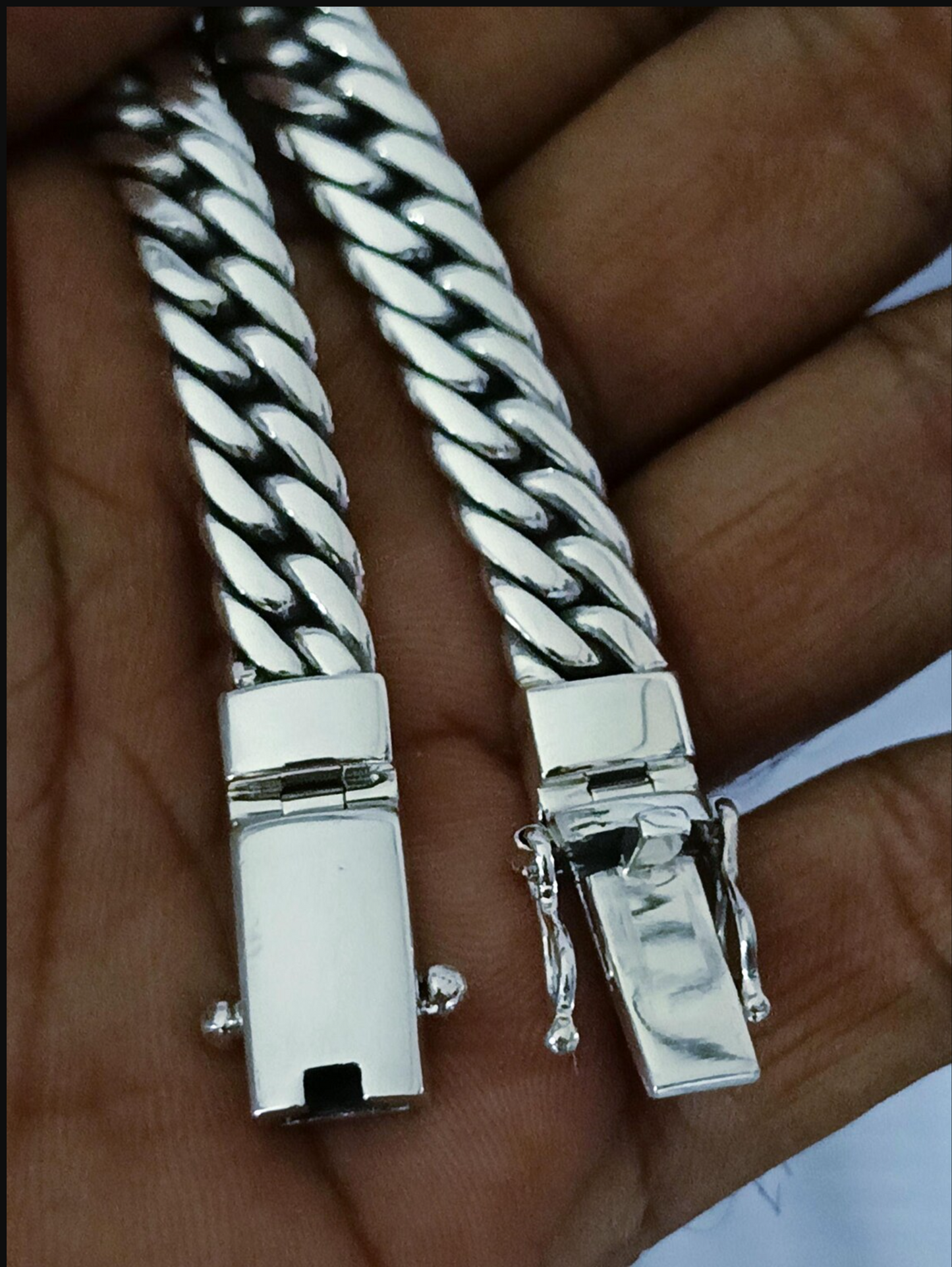 925 Sterlling Silver Heavy Curb Link Chain Necklace Men's