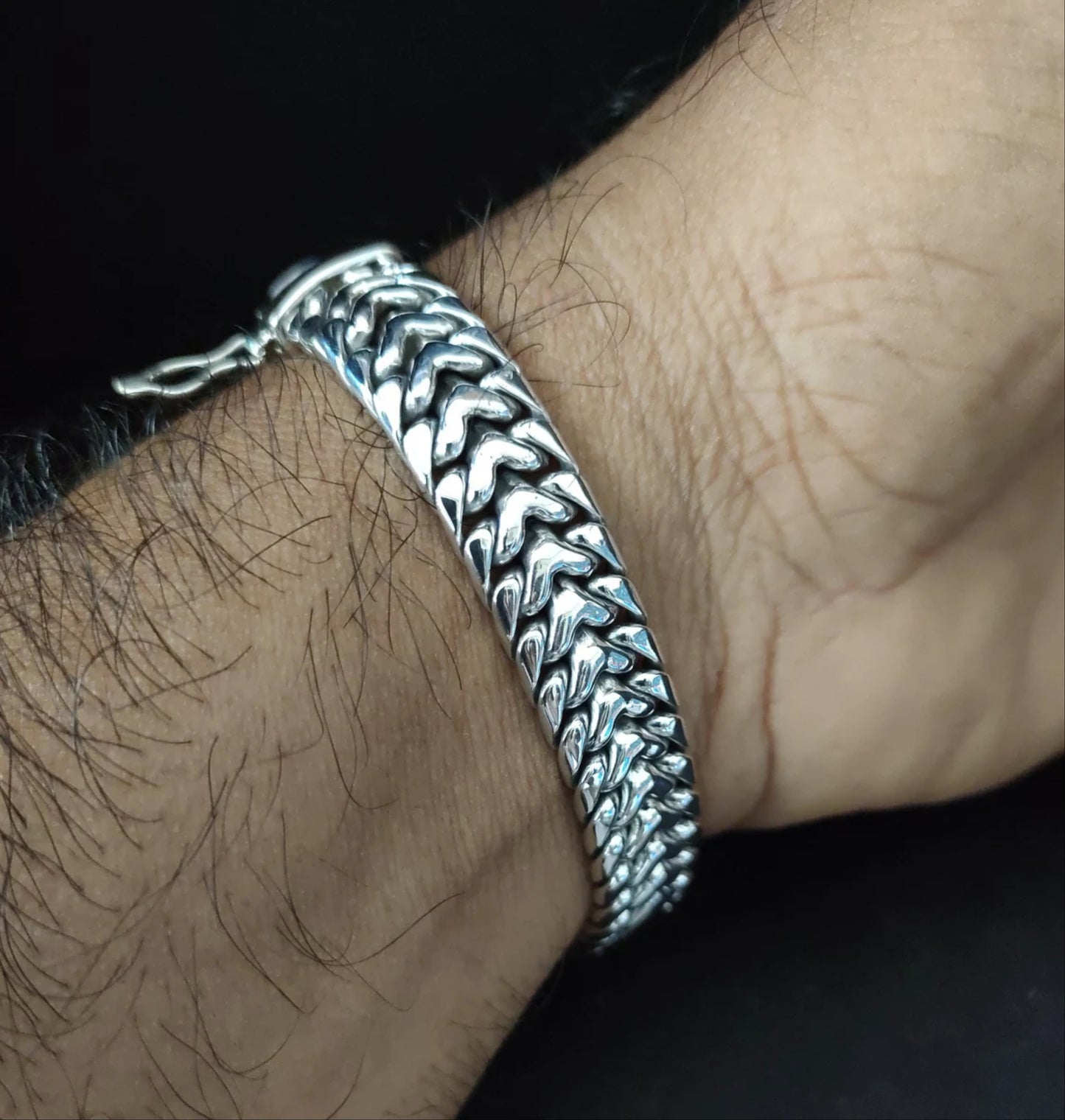 925 Sterling Silver Franco Link Bracelet