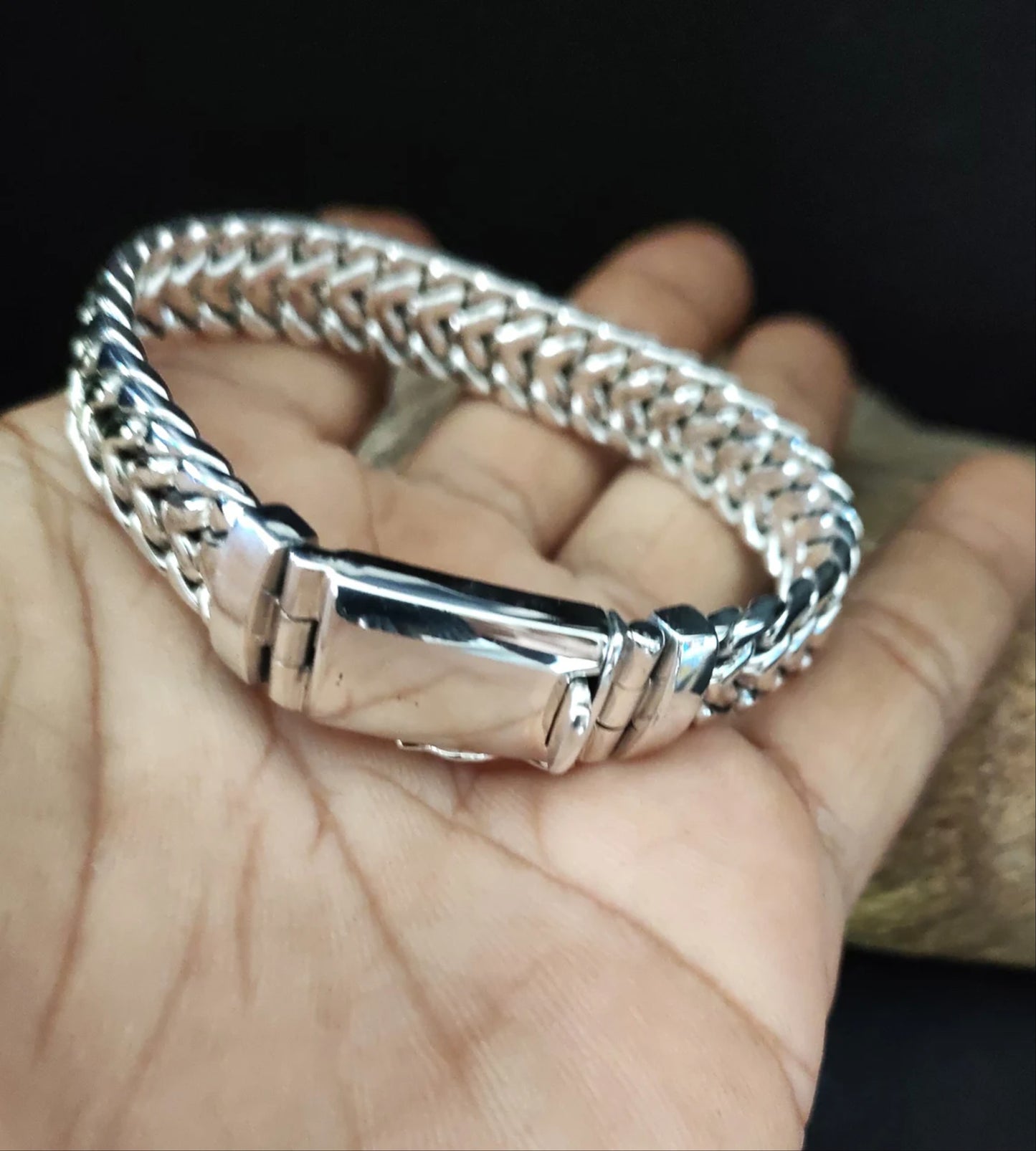 925 Sterling Silver Franco Link Bracelet