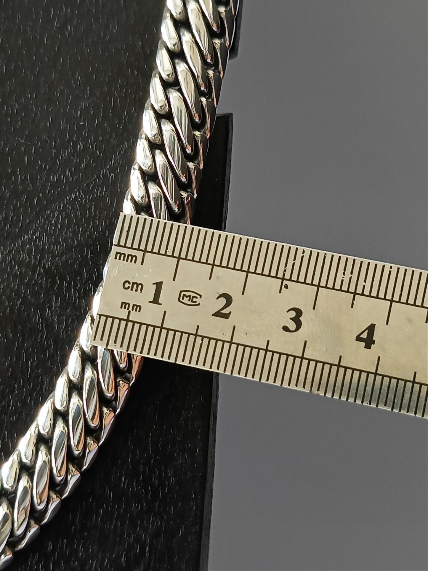 13 mm Curb chains, 925 silver chain, Men's silver Necklace.