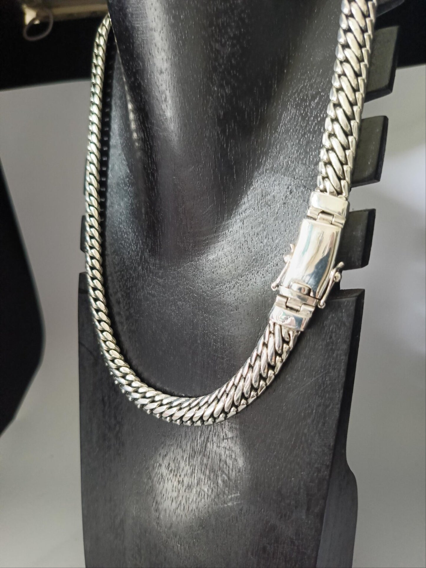 22" Very Heavy Artisan Crafted Wrapped Link 925 Sterling Silver Chain Necklace 150.05 Grams