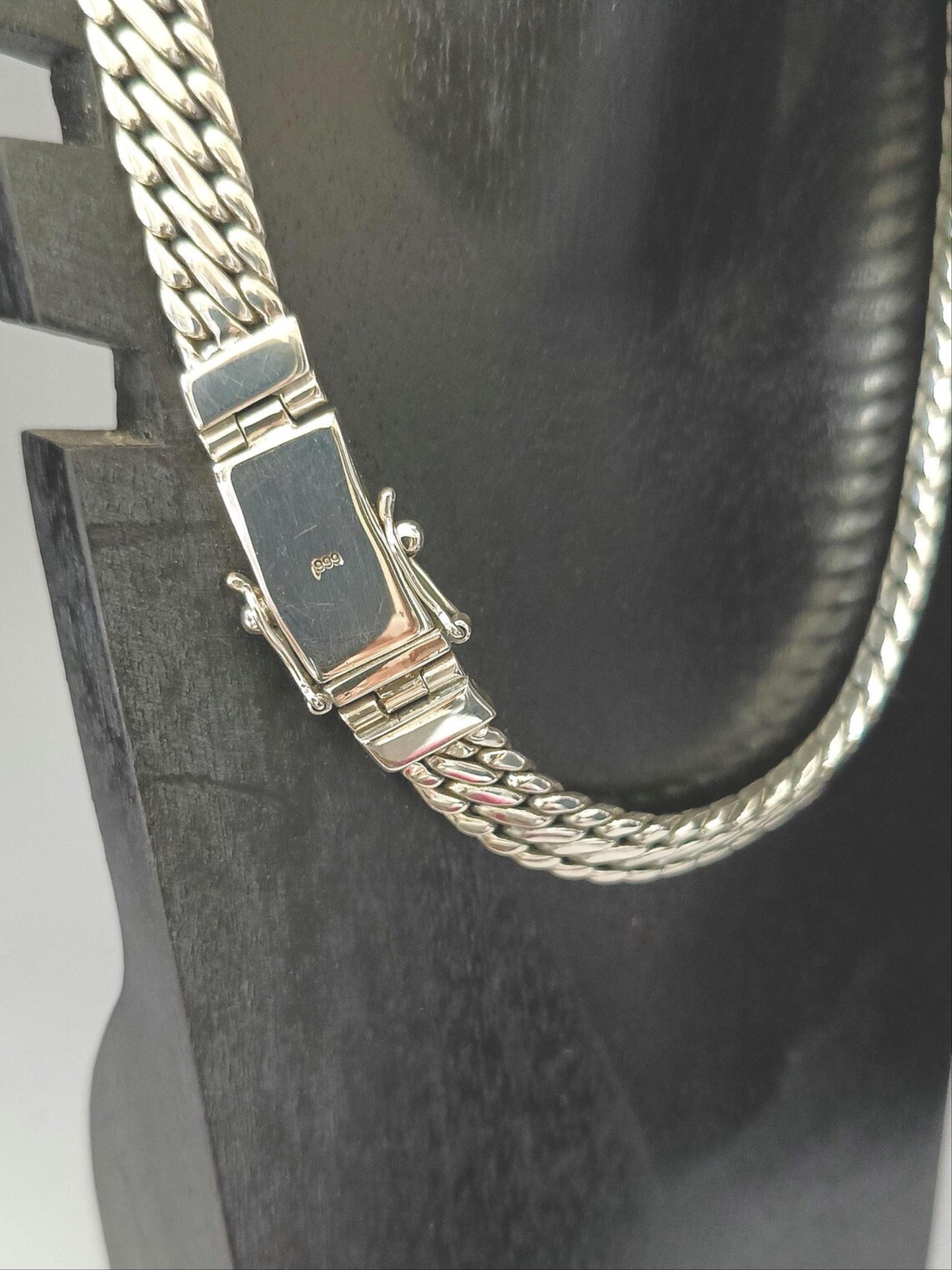 22" Very Heavy Artisan Crafted Wrapped Link 925 Sterling Silver Chain Necklace 150.05 Grams