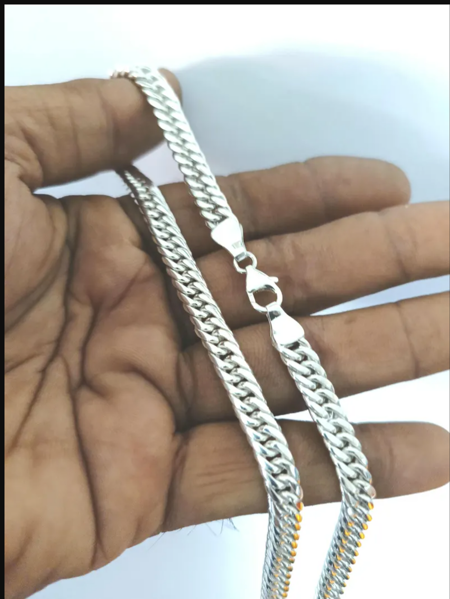 Curb Link 925 Sterling Silver Chain Necklace
