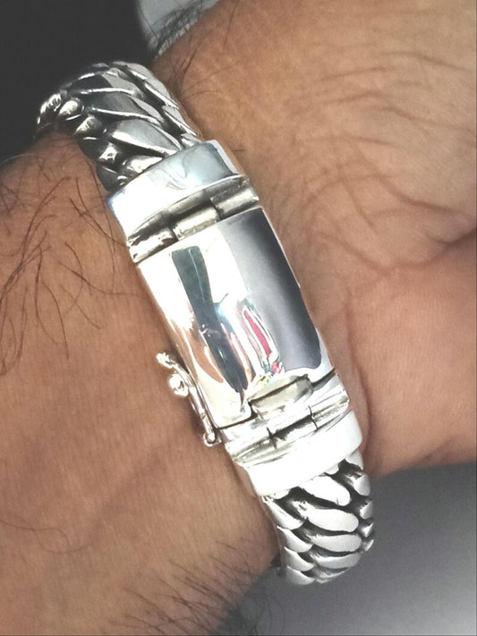 Men's sterling silver bracelet - chunky bracelet - Ramses bracelet