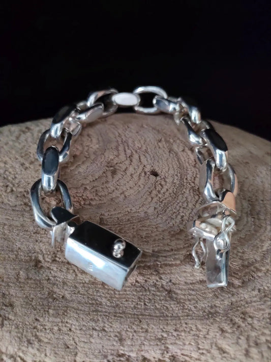 Big Link Silver Anchor Bracelet