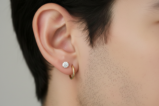18K GOLD HOOP EARRINGS