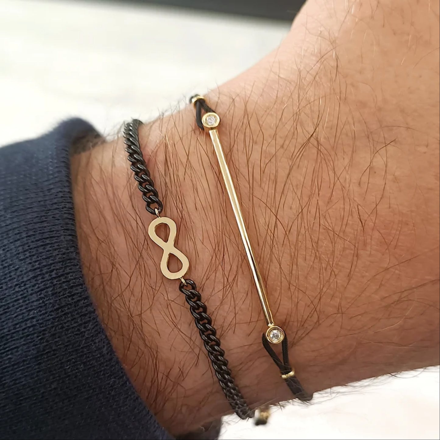 18k Gold Infinity Bracelet for Men – Perfect Gift for Him or Boyfriend