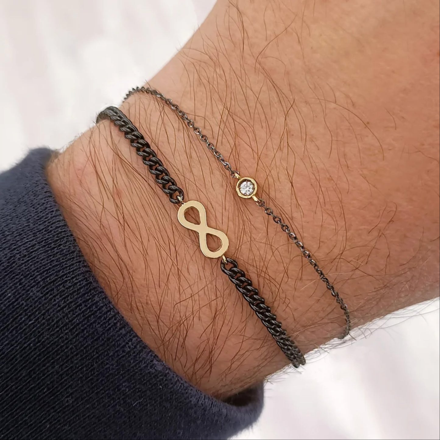 18k Gold Infinity Bracelet for Men – Perfect Gift for Him or Boyfriend