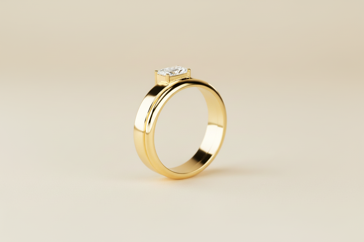14k gold diamond ring men