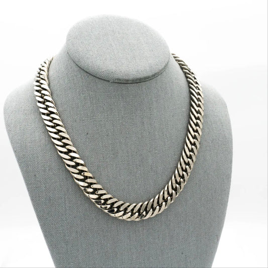 15mm Heavy Real 925 Silver Curb Chain Chunky men