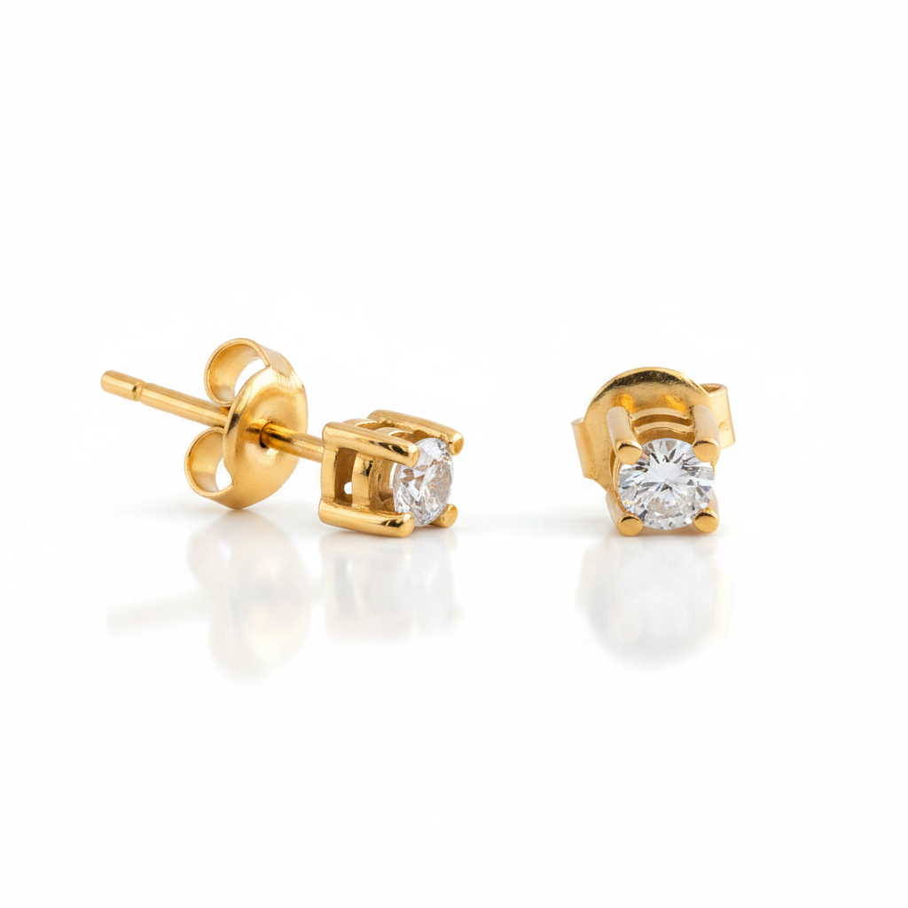 men diamond 14k gold studs
