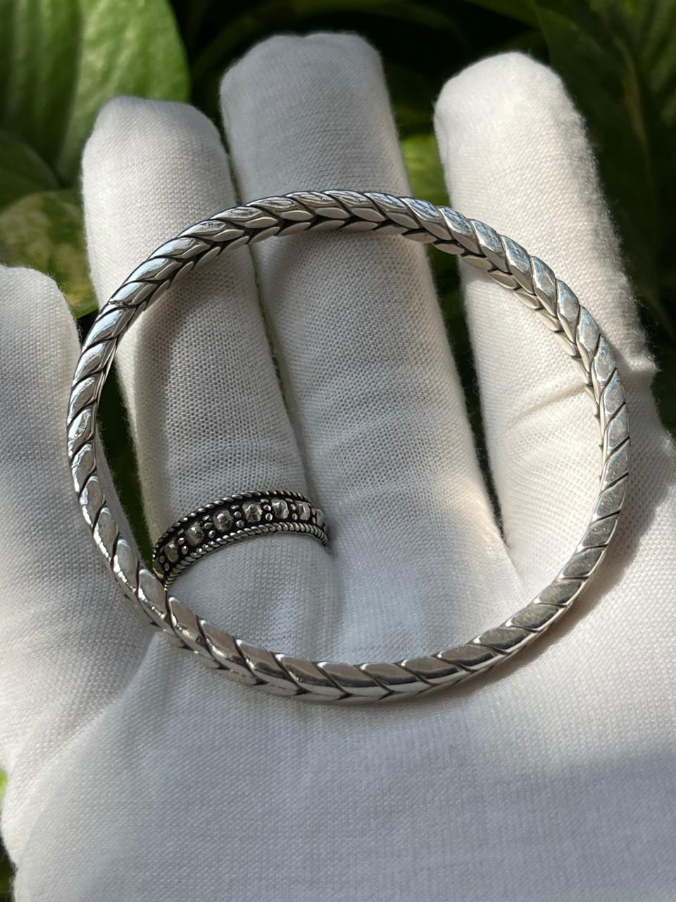 Sterling Silver Fully Solid bangle bracelet