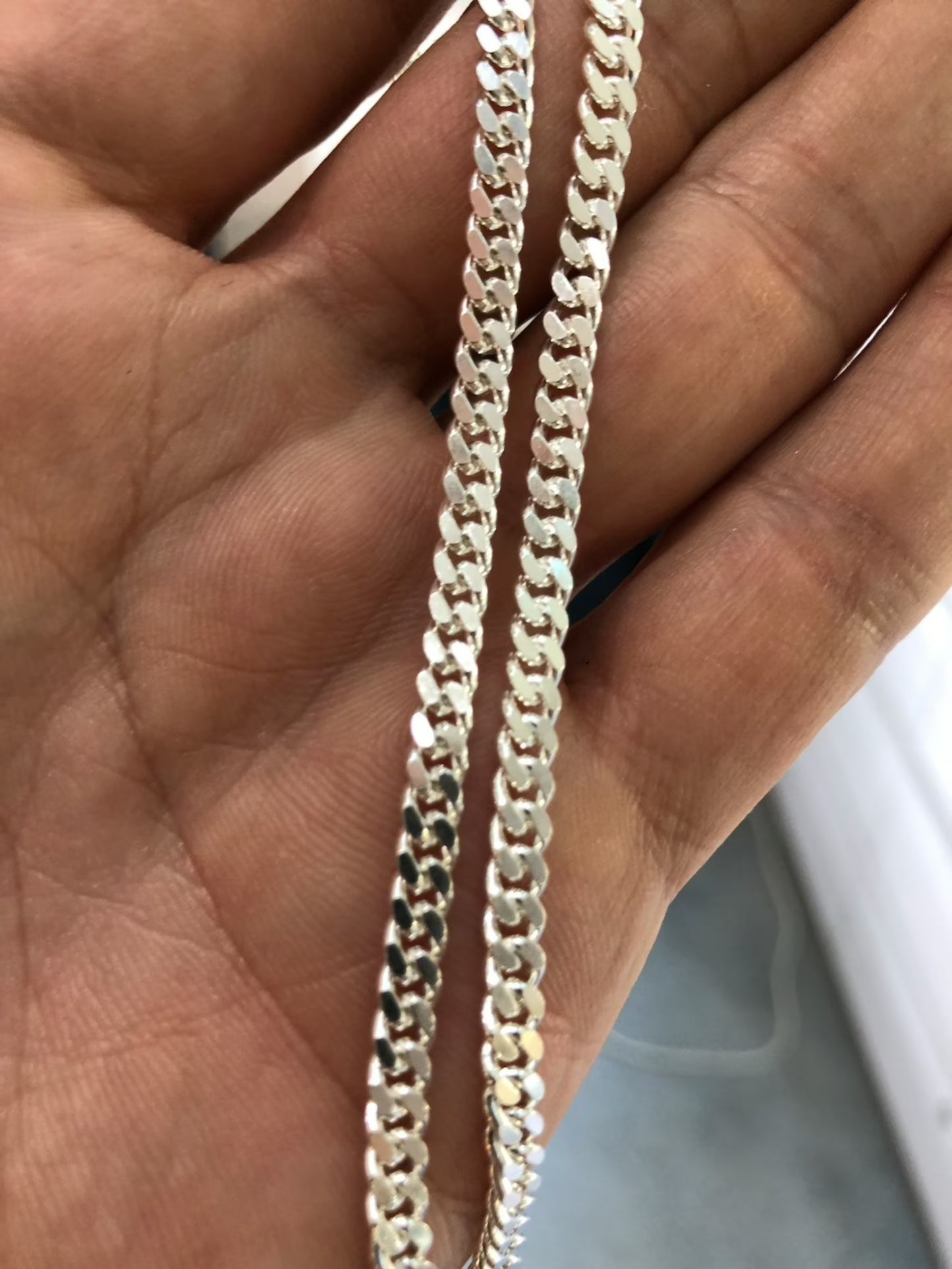 Handgefertigte Miami Cuban Link Halskette aus Sterlingsilber