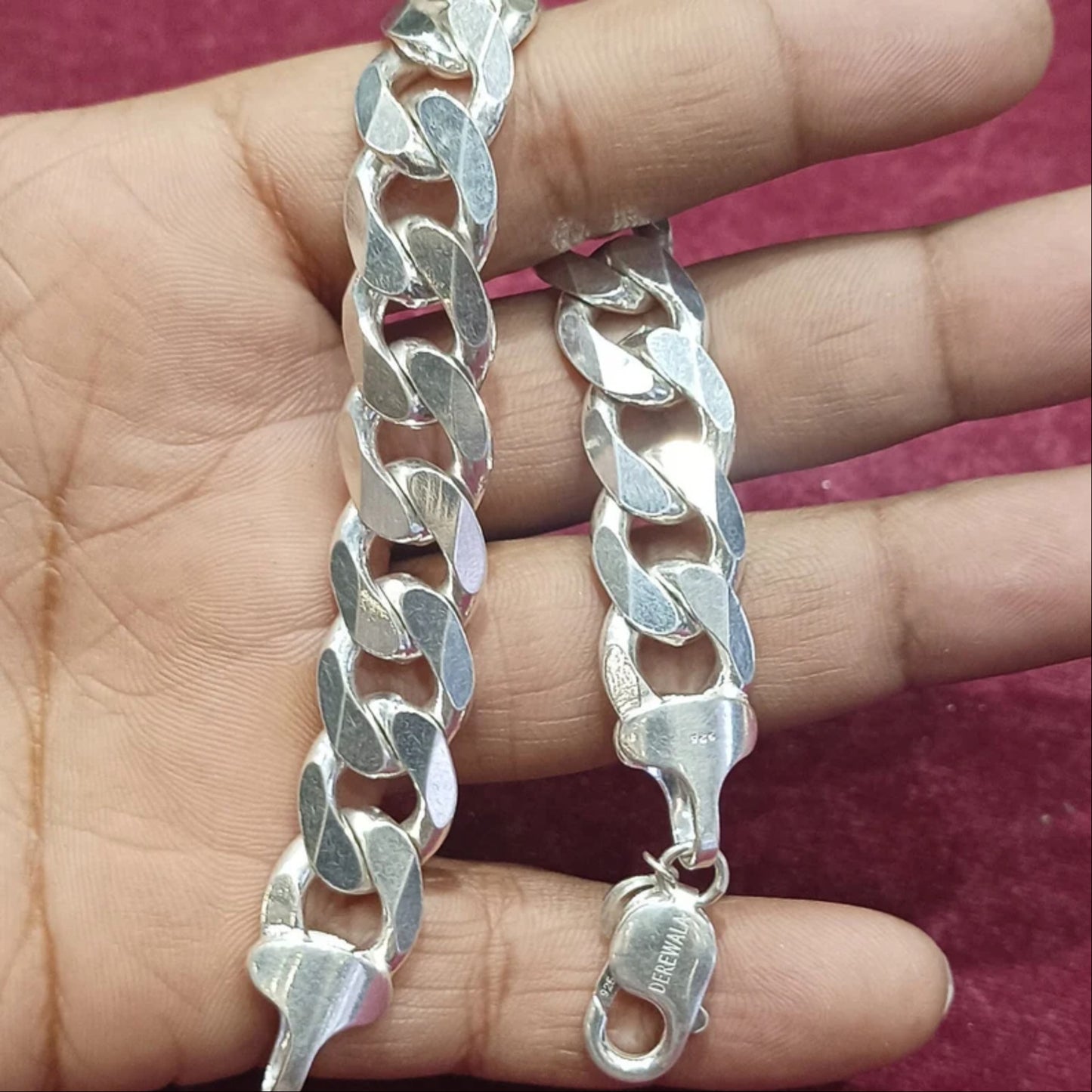 Mens 925 Sterling Silver Everyday Curb Link Bracelet