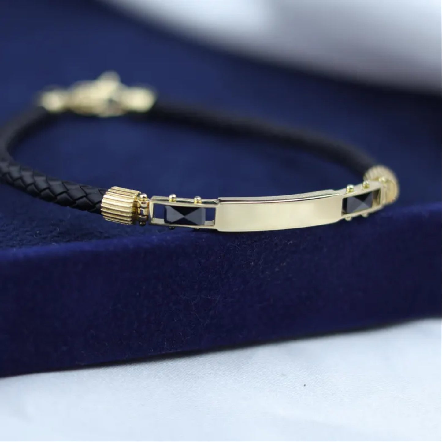 Mens Personalized Bracelet - Engraved 14k