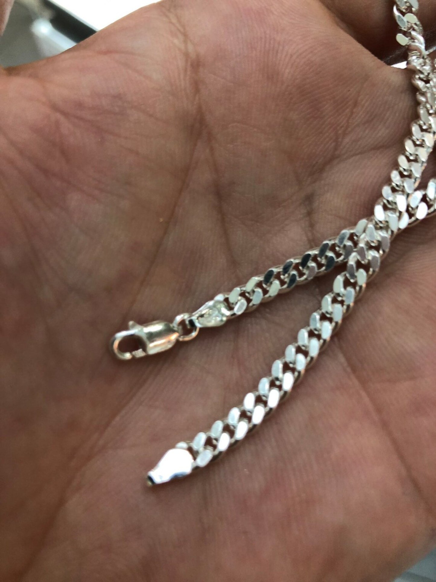 Handgefertigte Miami Cuban Link Halskette aus Sterlingsilber