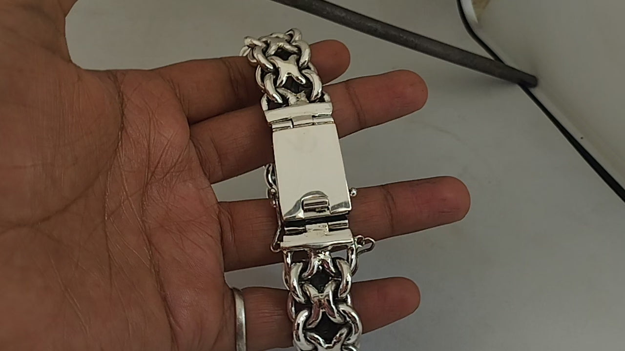 Unique, Heavy, Silver KBB1 Bracelet 20mm
