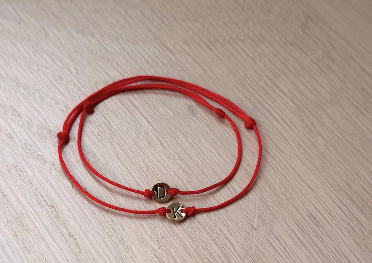 Real 18k Gold Custom Letter Gift Bracelet Men's
