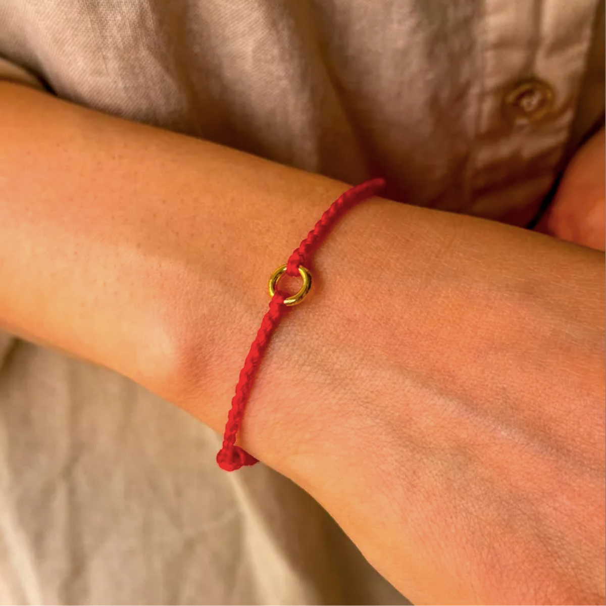 Solid 18k Gold Lucky Bracelet Men's