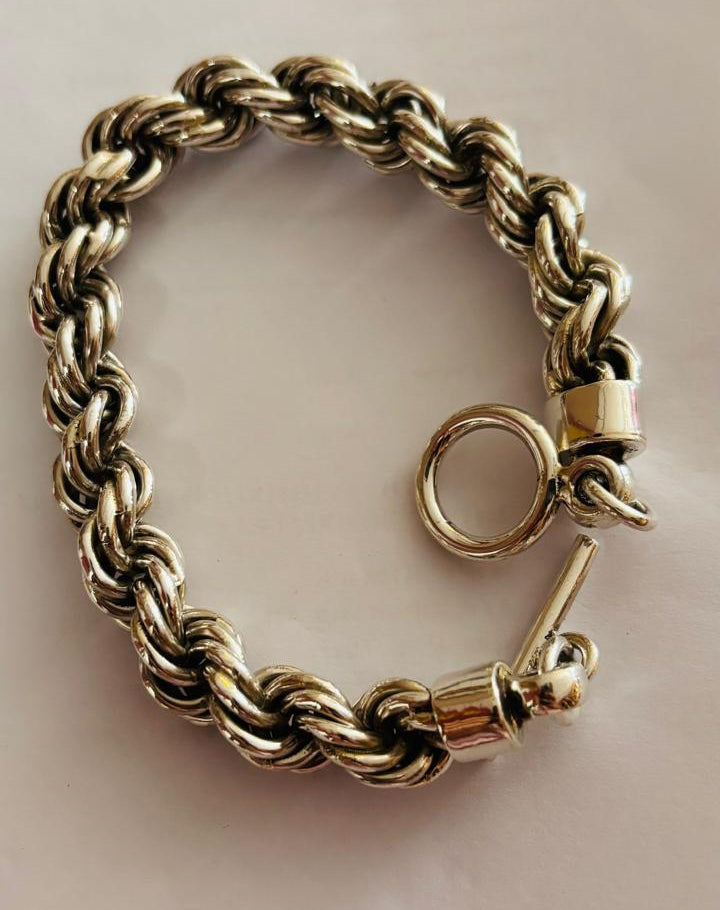 925 Solid Sterling rope chain bracelet