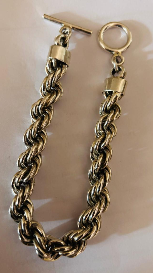 925 Solid Sterling rope chain bracelet