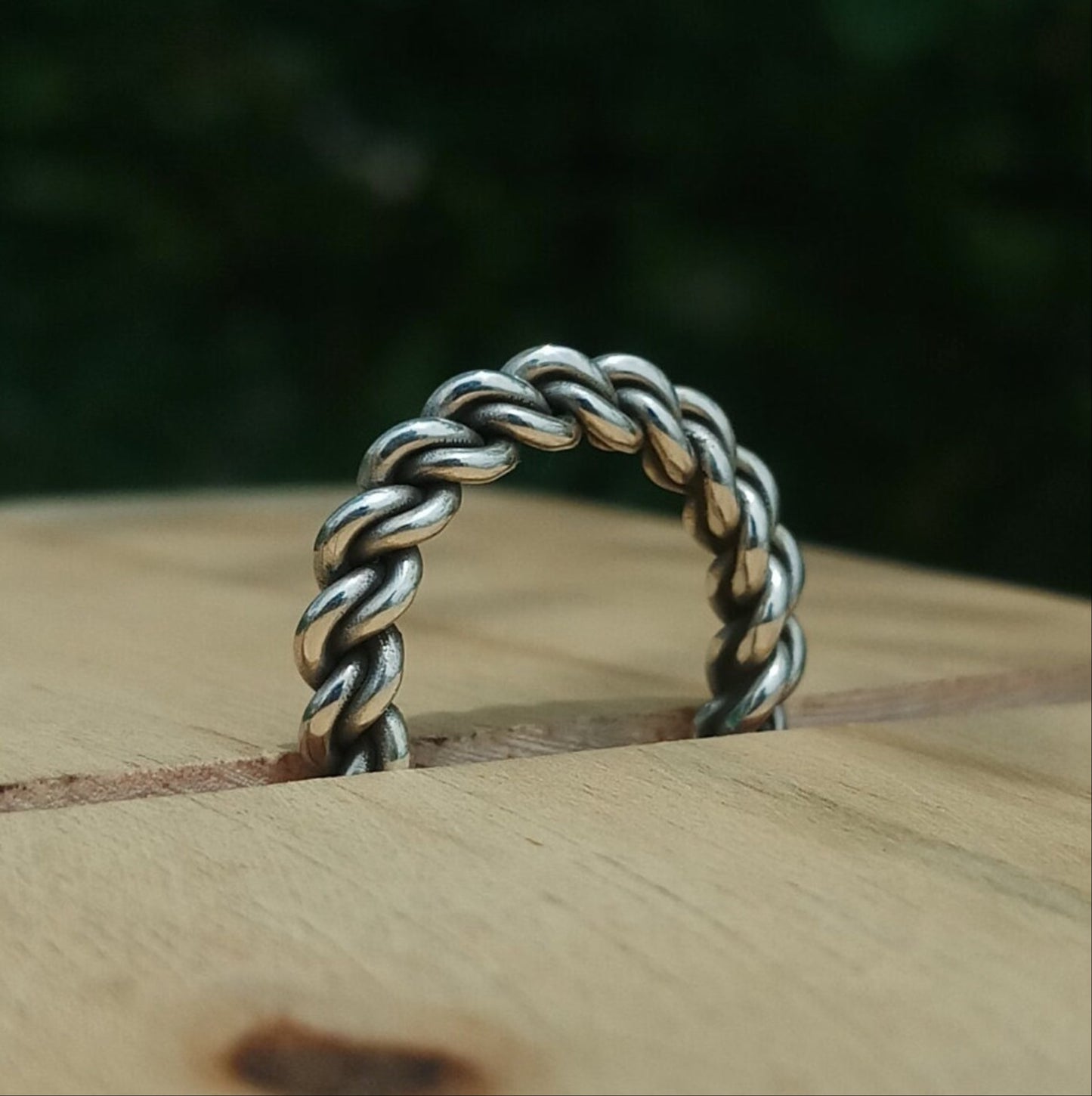 Twisted ring 925 Sterling Silver Men