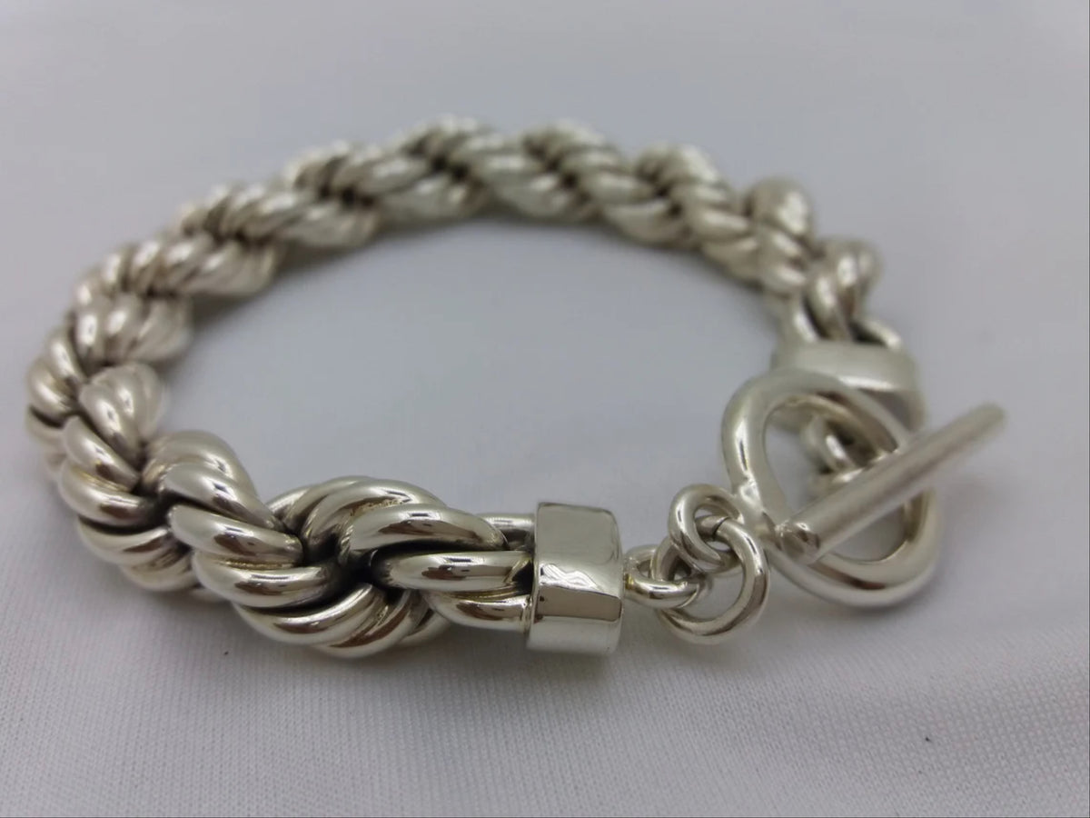 Real solid 925 sterling silver bracelet men's