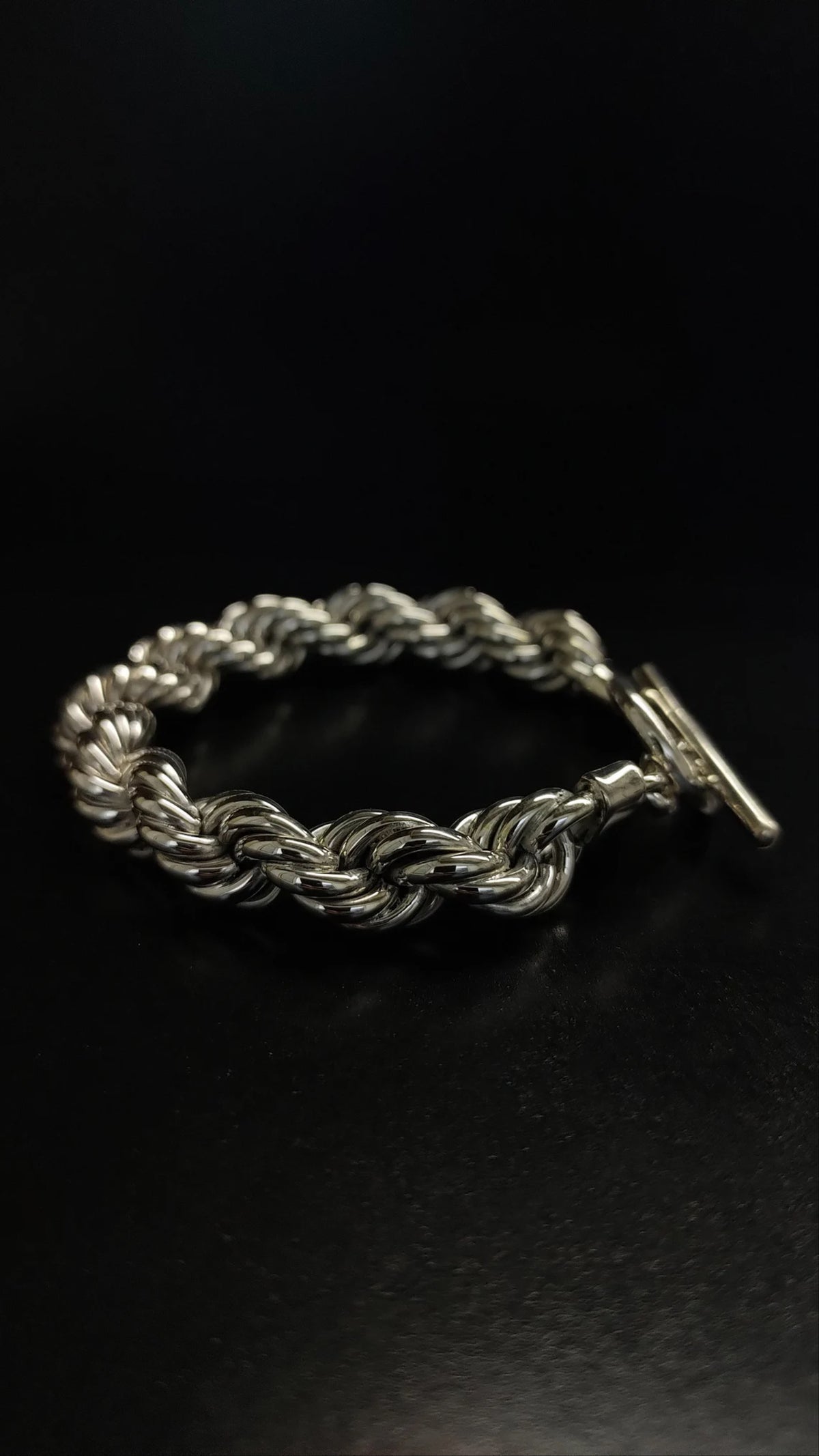Real solid 925 sterling silver bracelet men's