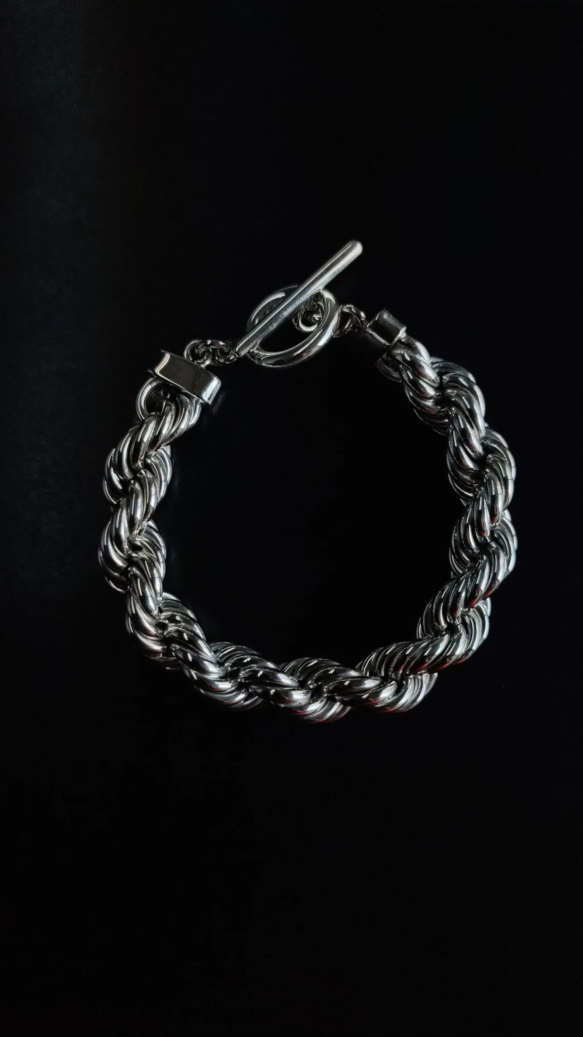 Real solid 925 sterling silver bracelet men's