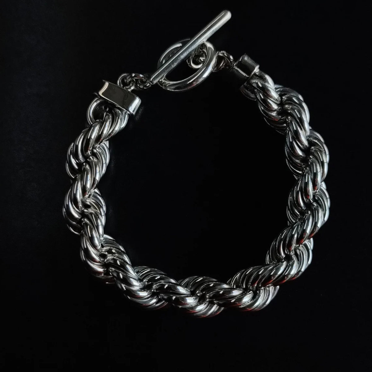 Real Solid Rope Chain 925 Sterling Silver Men's