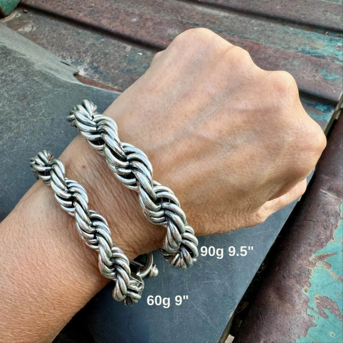 rope heavy chain bracelet