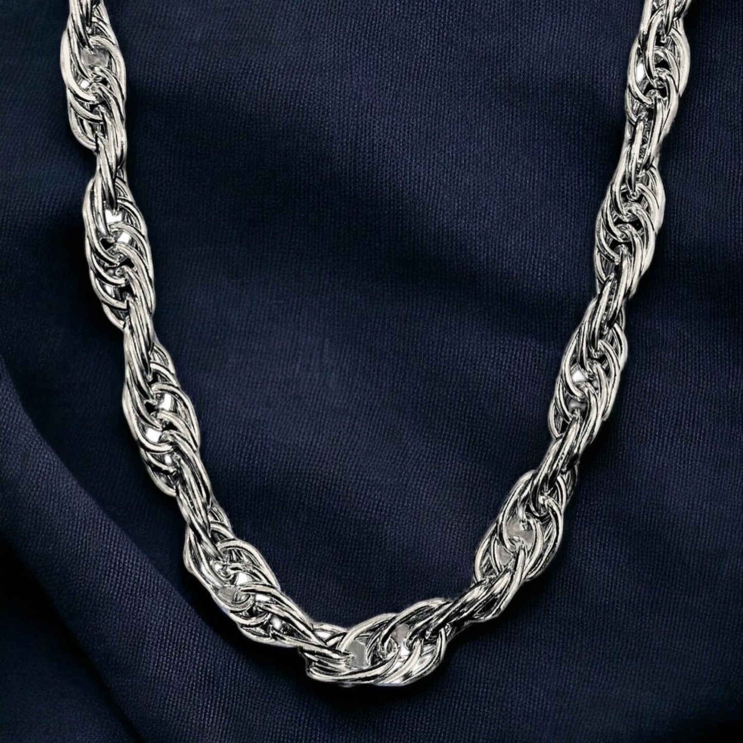 Rope Chain Heavy Silver 925 Disco Style