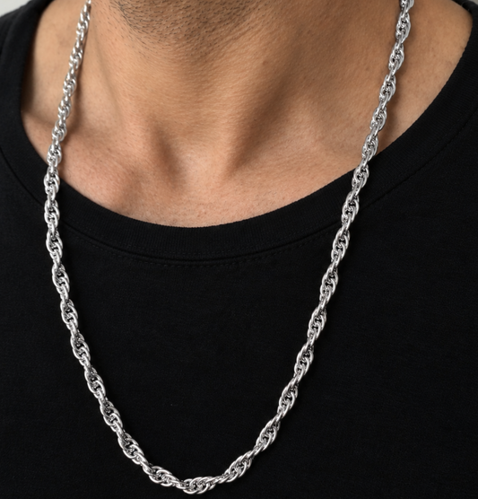Rope chain 925 silver Men's