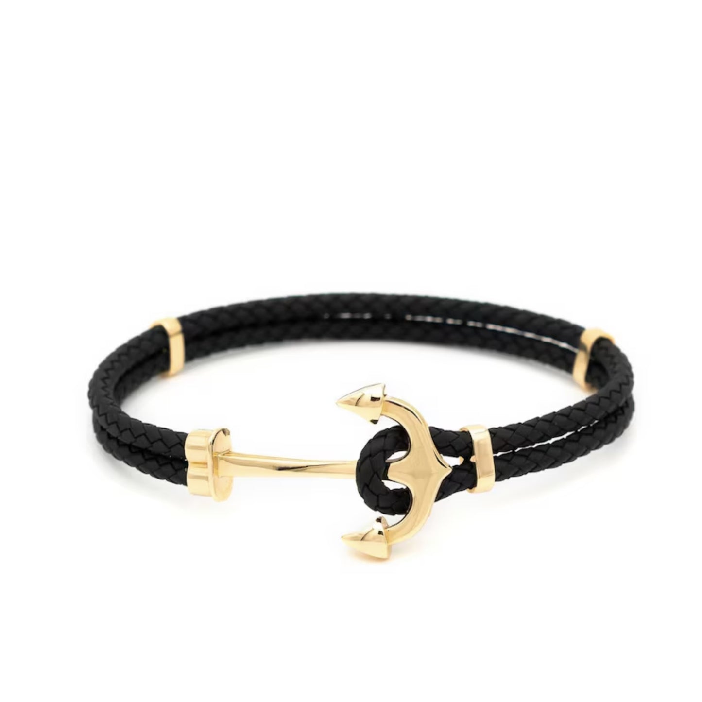 Sea-Lover's 14k Gold Bracelet Leather