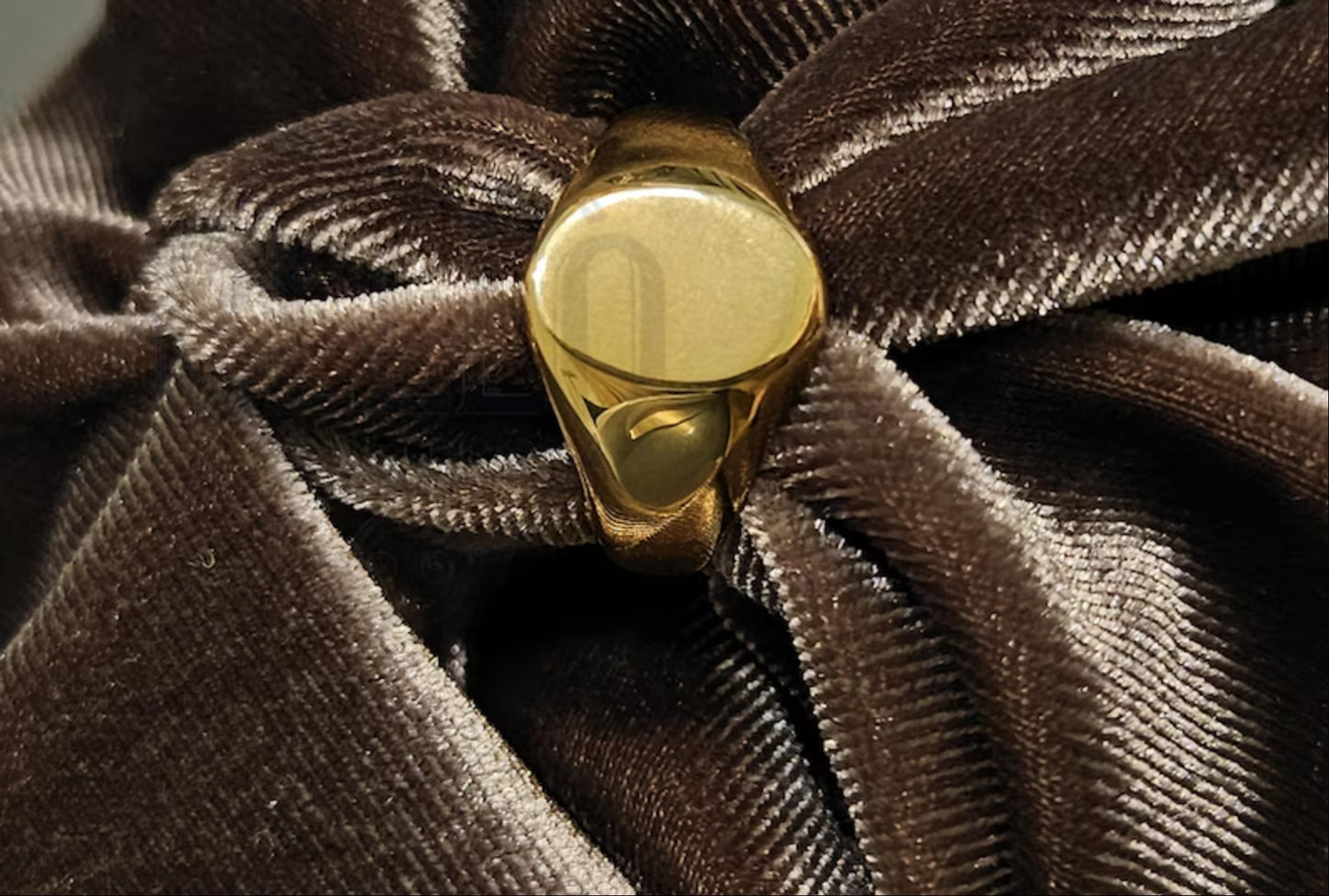 18k Gold Signet Ring-Personalized Ring