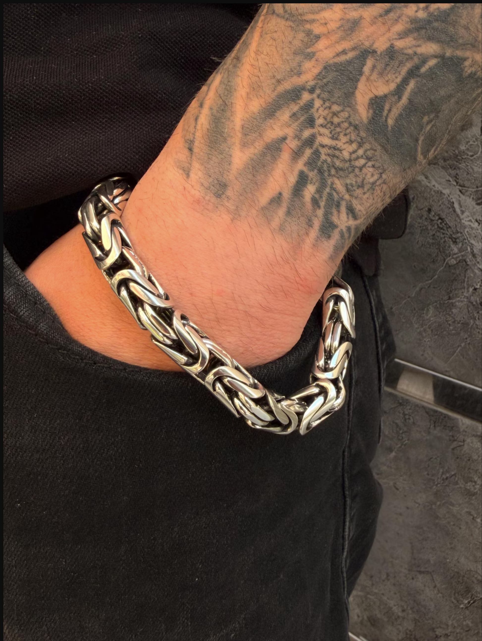 heavy Benzyantine bracelet men