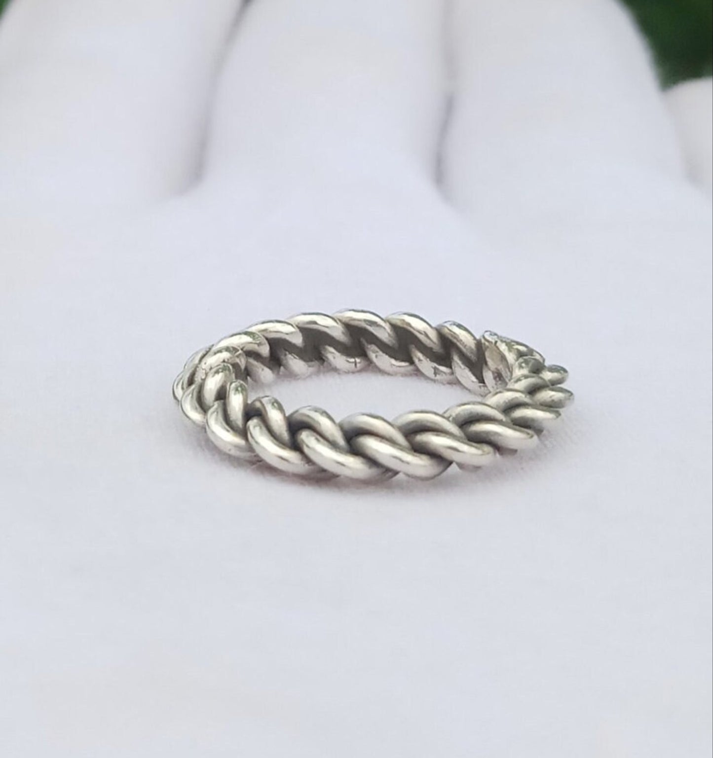 Twisted ring 925 Sterling Silver Men