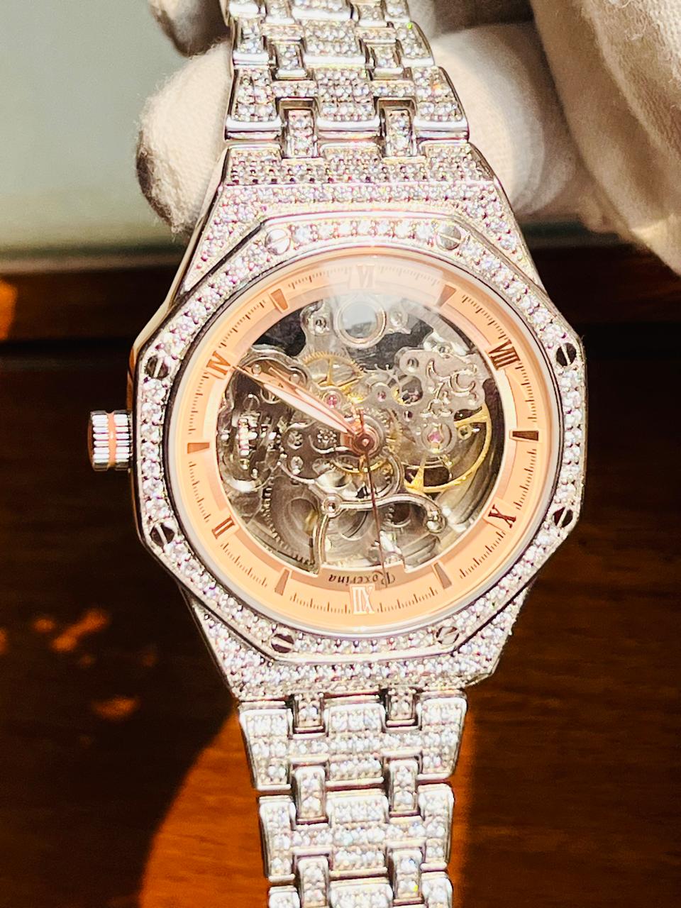 Real 925 Sterling Silver Watch Gift For Him -Men's Solid Silver Watch