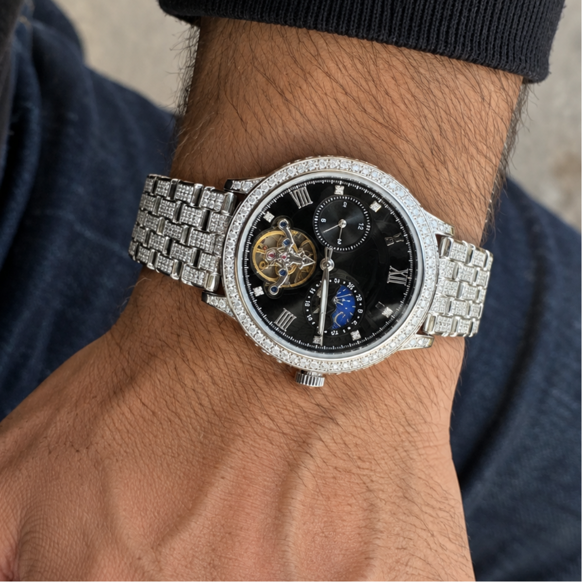Handcrafted Sterling Silver 925 Unisex Watch | Unique Artisan Timepiece | Unique Gift for Him