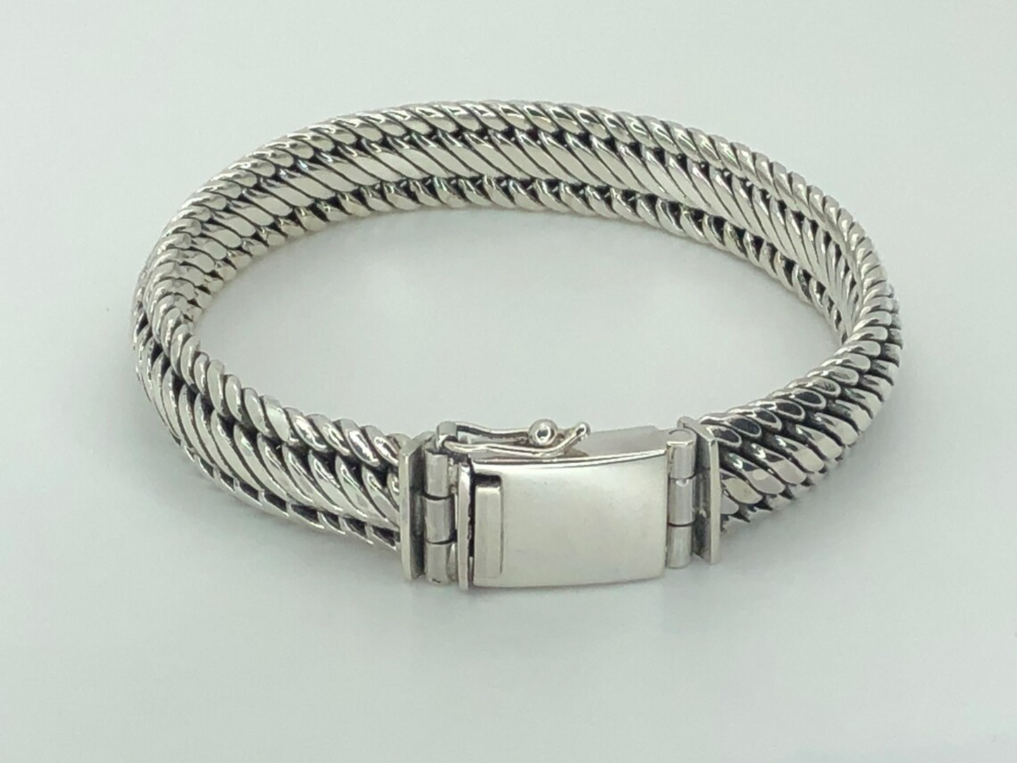 Silver Weave Bracelet - Heavy Silver Weave Bracelet - 8 inches- 925 Sterling Silver